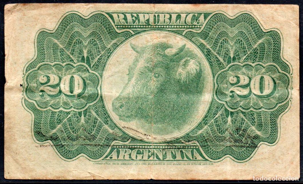 Billetes extranjeros: ARGENTINA - 20 CENTAVOS 1890 - PICK. 211 - Foto 2