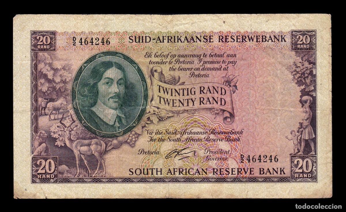 Billetes extranjeros: Sud&aacute;frica 20 Rand Bartholomeus Vermuyden 1962 Pick 108A Bc/Mbc F/Vf
