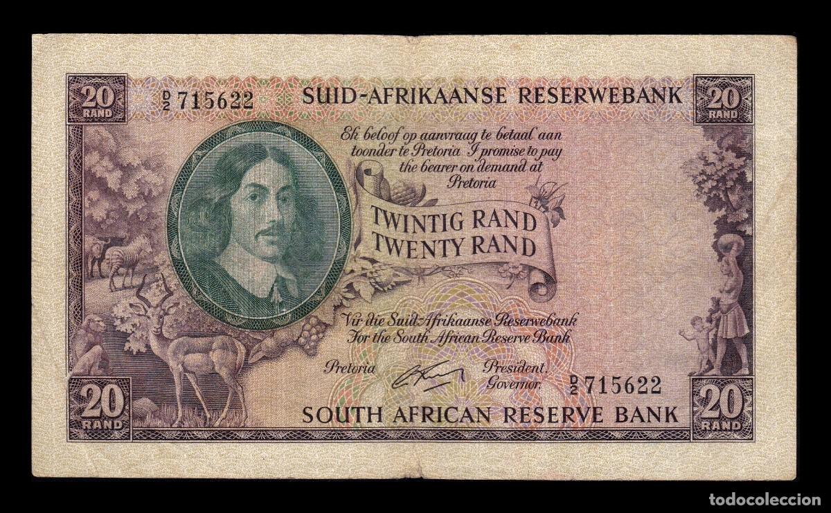 Internationale Banknoten: Sud&aacute;frica 20 Rand Bartholomeus Vermuyden 1962 Pick 108A Mbc Vf