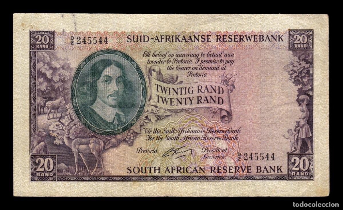 Internationale Banknoten: Sud&aacute;frica 20 Rand Bartholomeus Vermuyden 1962 Pick 108A Mbc Vf