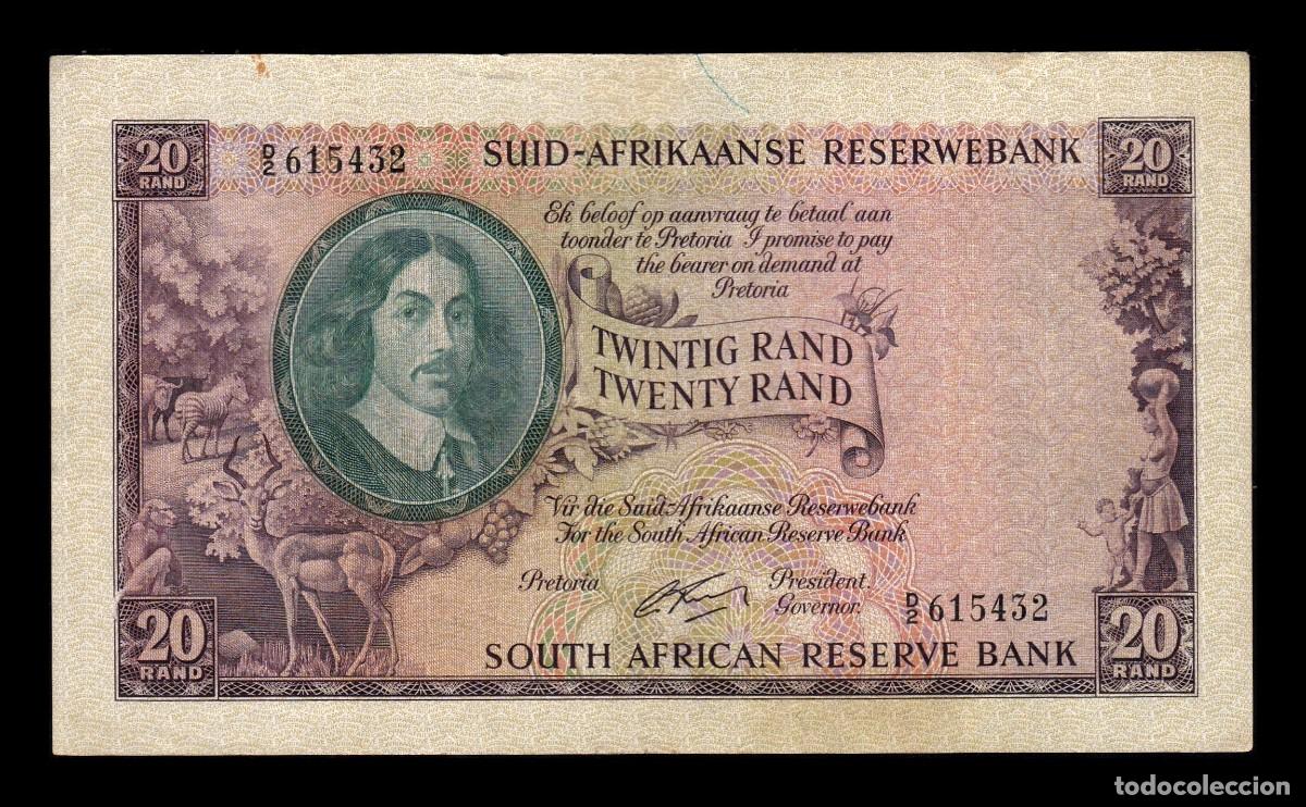 Internationale Banknoten: Sud&aacute;frica 20 Rand Bartholomeus Vermuyden 1962 Pick 108A Mbc Vf