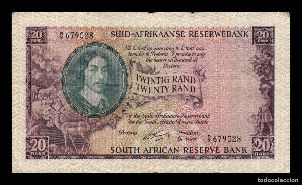 Internationale Banknoten: Sud&aacute;frica 20 Rand Bartholomeus Vermuyden 1962 Pick 108A Mbc Vf