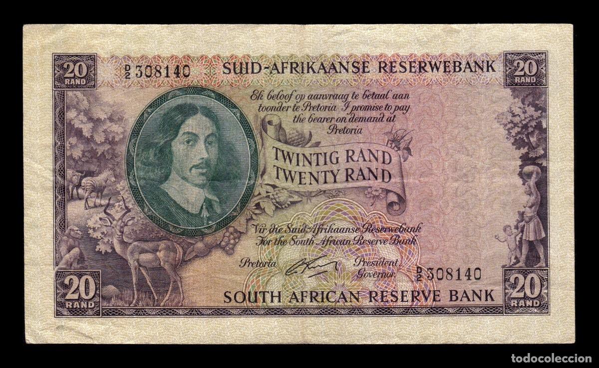 Internationale Banknoten: Sud&aacute;frica 20 Rand Bartholomeus Vermuyden 1962 Pick 108A Mbc Vf