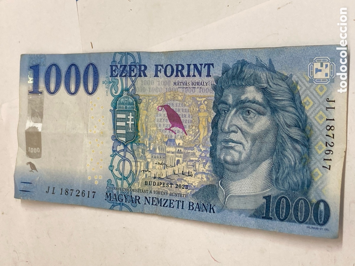 Billetes extranjeros: billete de 1000 forintos h&uacute;ngaros
