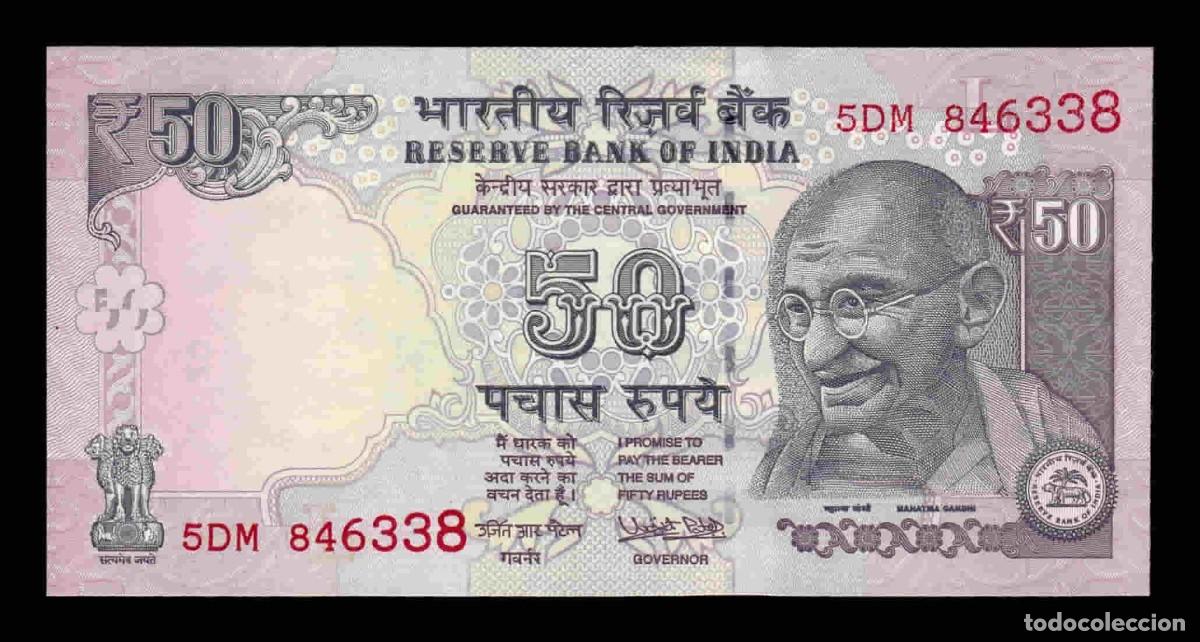 Billetes extranjeros: India 50 Rupias Gandhi 2017 Pick 104x Letra L Sc Unc