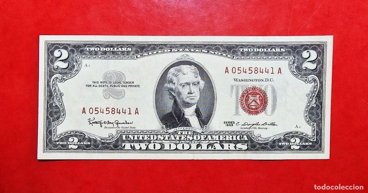 Billetes extranjeros: ESTADOS UNIDOS USA SIN CIRCULAR |SOLO ACEPTO PAYPAL| BILLETE $ 2 DOLARES 1963 LEER DESCRIPCION