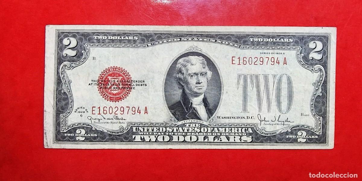 Billetes extranjeros: ESTADOS UNIDOS USA SELLO ROJO |SOLO ACEPTO PAYPAL| BILLETE $ 2 DOLARES 1928 LEER DESCRIPCION