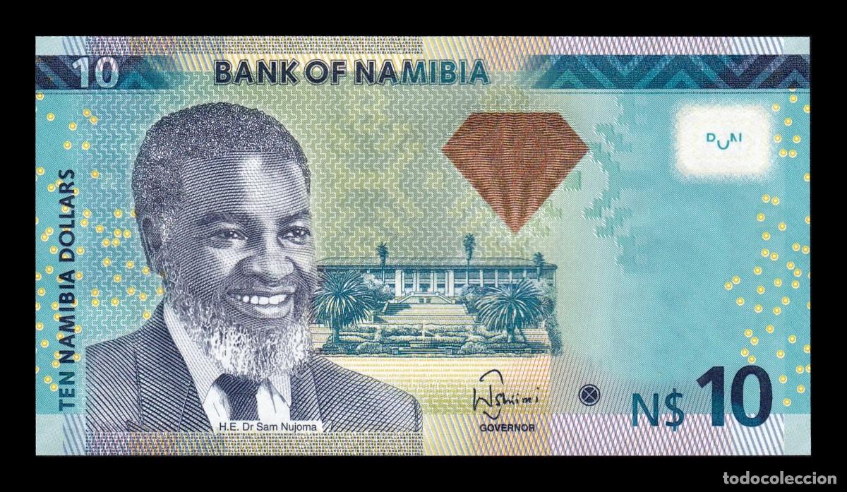 Billetes extranjeros: Namibia 10 D&oacute;lares Sam Nujoma 2013 Pick 11b Sc Unc