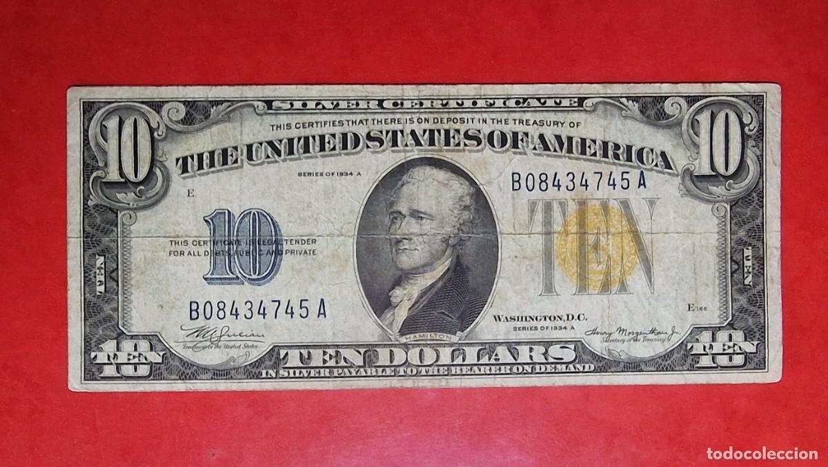Billetes extranjeros: ESTADOS UNIDOS USA NORTH AFRICA WWII |SOLO ACEPTO PAYPAL| BILLETE $ 10 DOLARES 1934 LEER DESCRIPCION