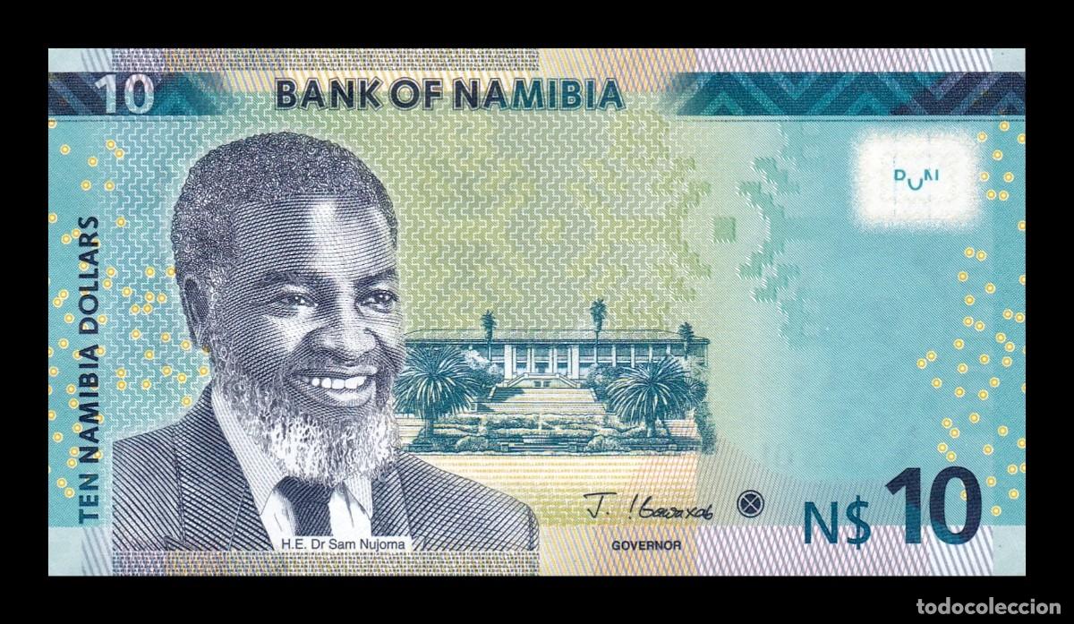 Billetes extranjeros: Namibia 10 D&oacute;lares Sam Nujoma 2021 Pick 16b Sc Unc