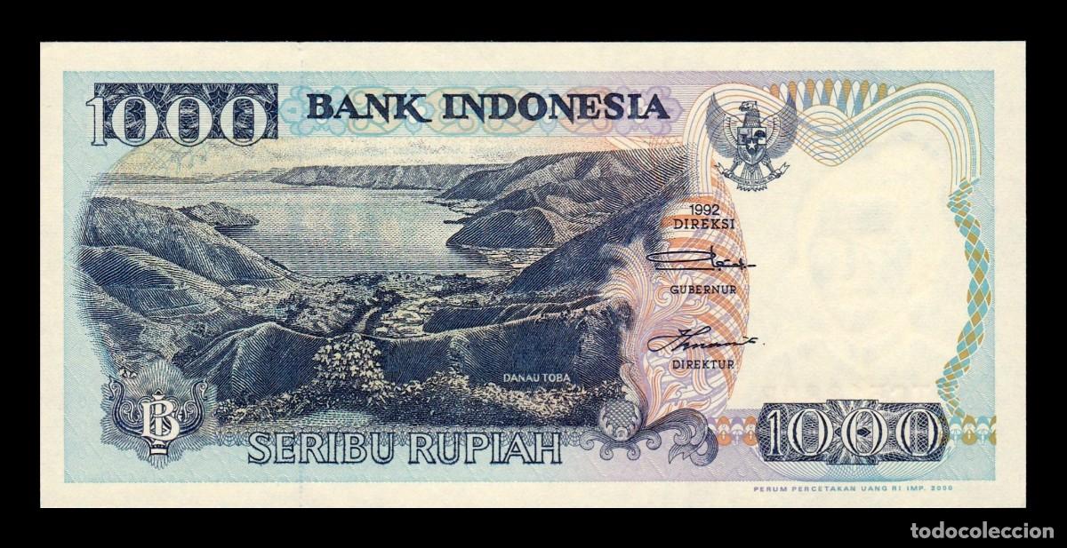 Billetes extranjeros: Indonesia 1000 Rupias 1992 (2000) Pick 129i Sc Unc