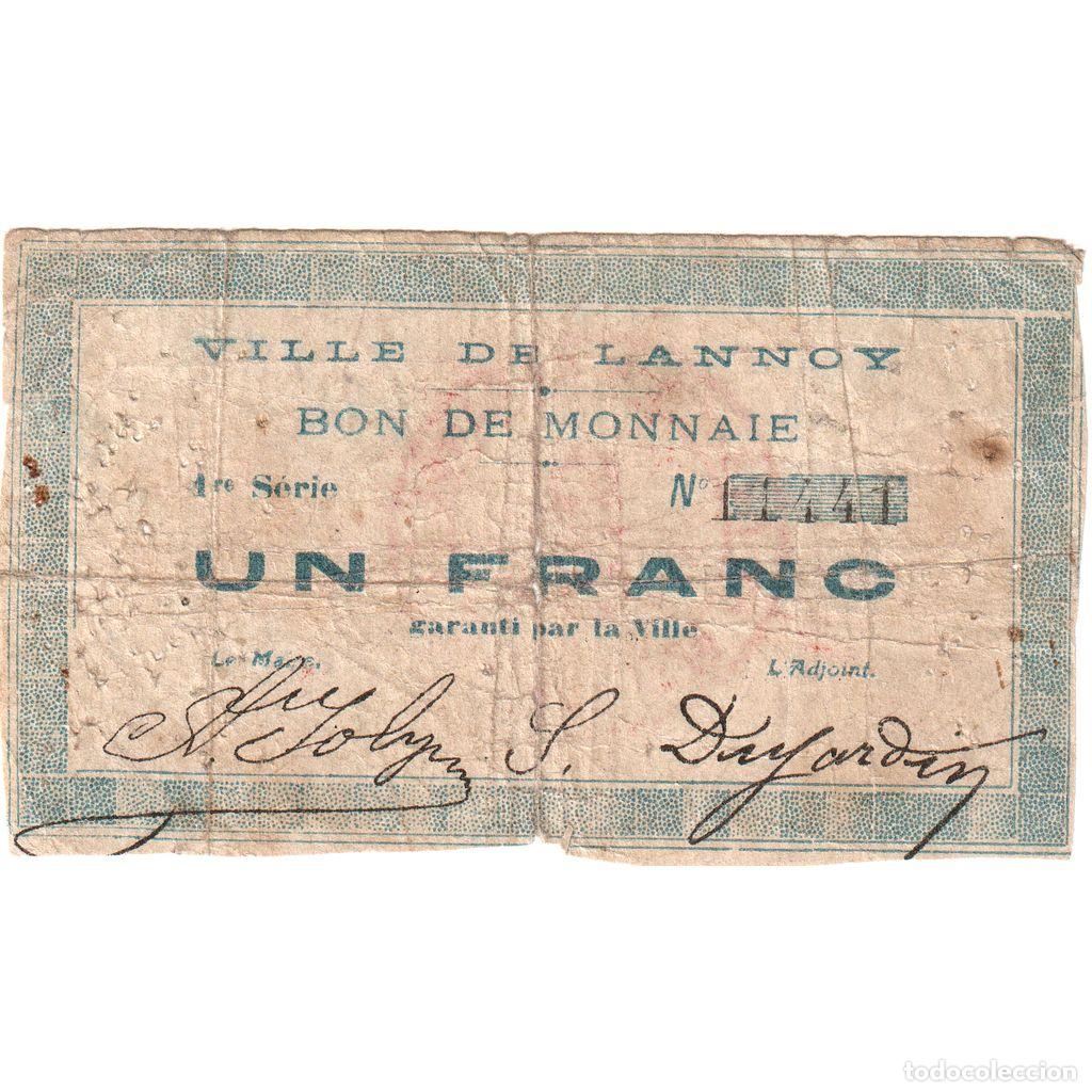 Billetes extranjeros: [#1185233] Francia, Lannoy, 1 Franc, 11441, BC