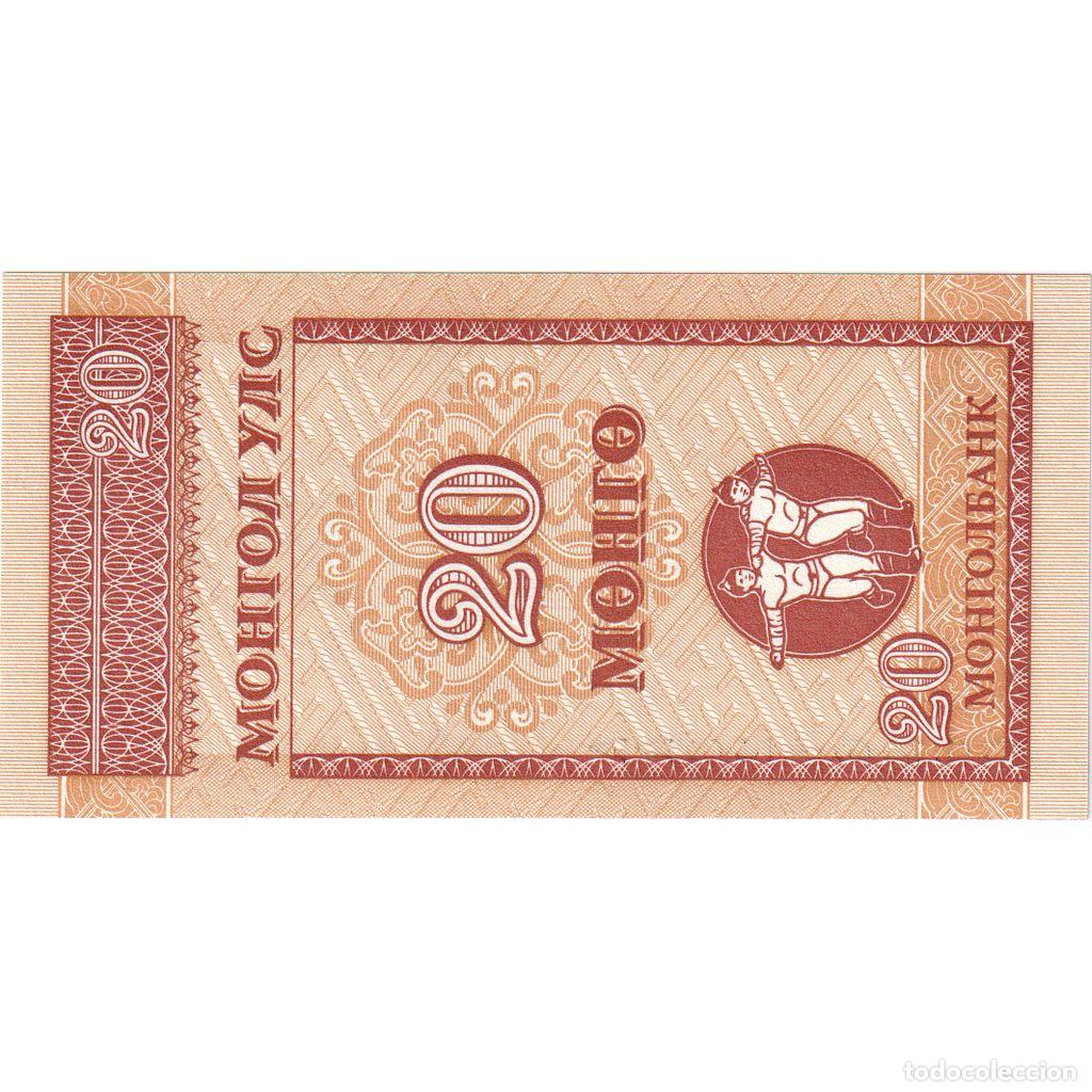Billetes extranjeros: [#1185250] Mongolia, 20 Mongo, Undated (1993), UNC