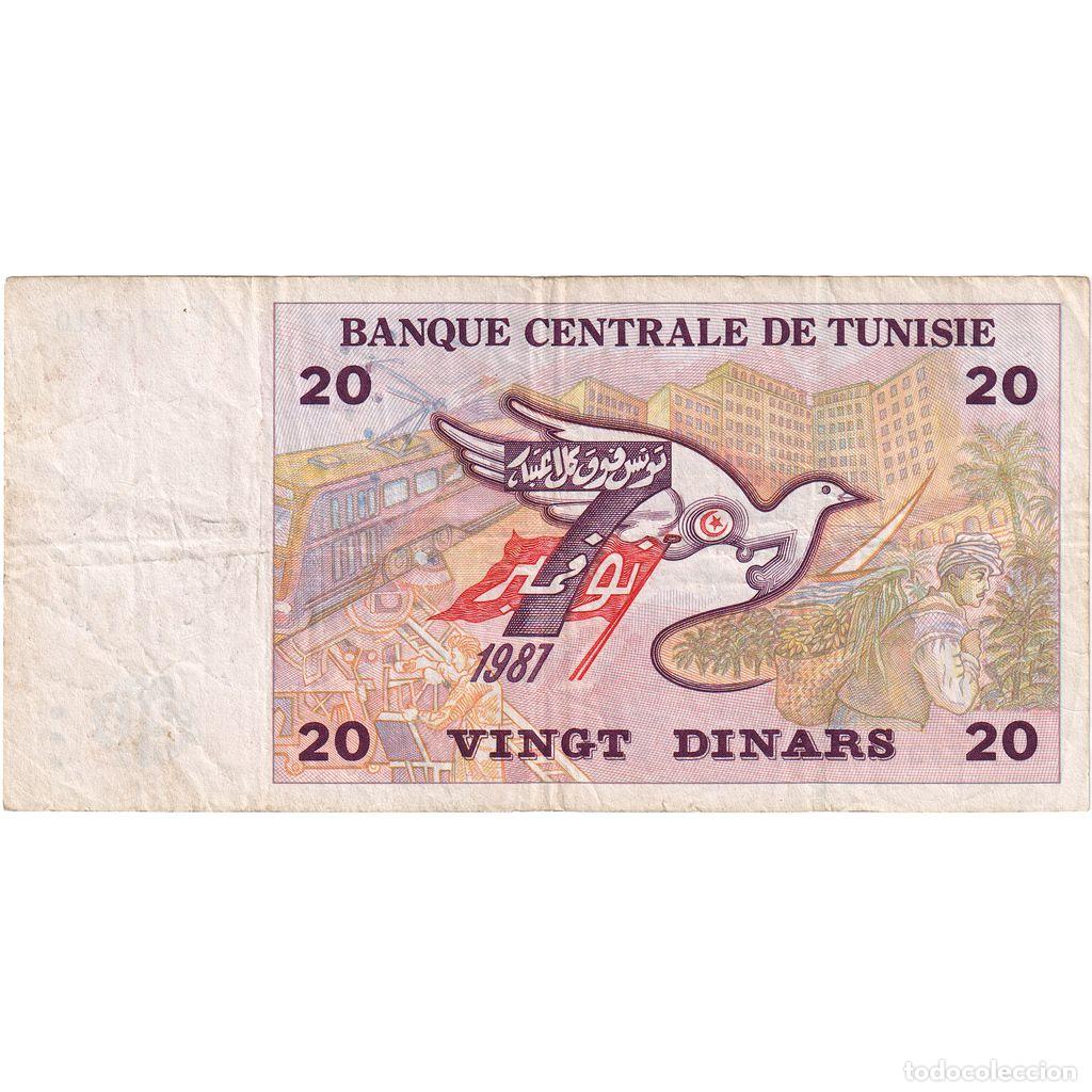 Billetes extranjeros: [#1185248] T&uacute;nez, 20 Dinars, 1992-11-07, BC