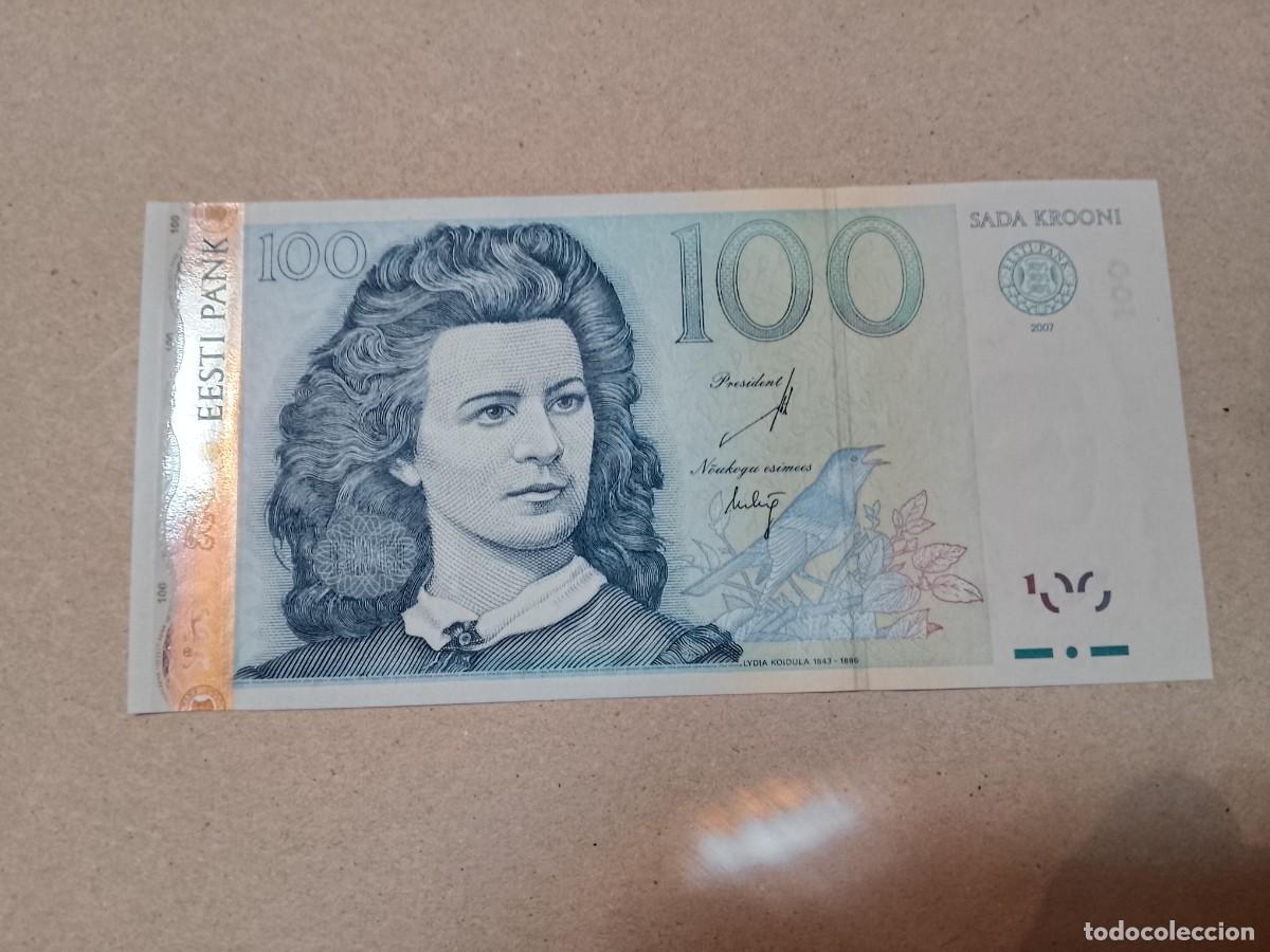 Banconote internazionali: Billete Estonia, 100 Krooni, a&ntilde;o 2007, UNC