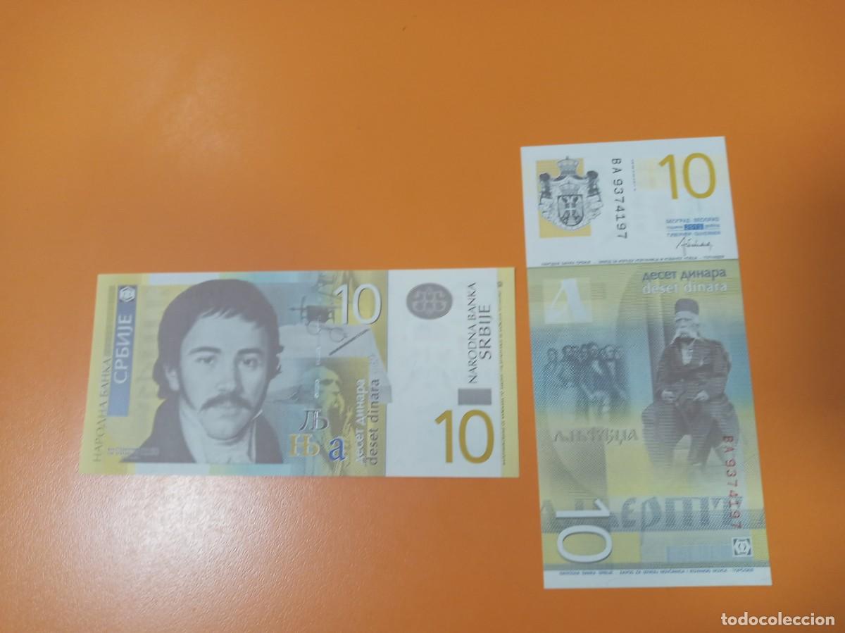 Banconote internazionali: BILLETE DE SERBIA 10 DINARES 2013