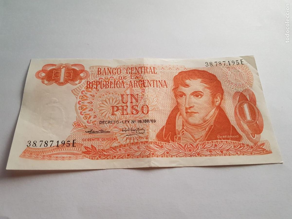 Billetes extranjeros: ARGENTINA-1 PESO-1970