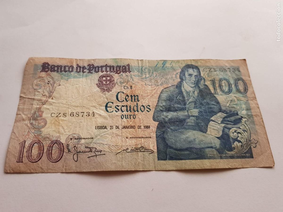 Billetes extranjeros: PORTUGAL 100 ESCUDOS-1984