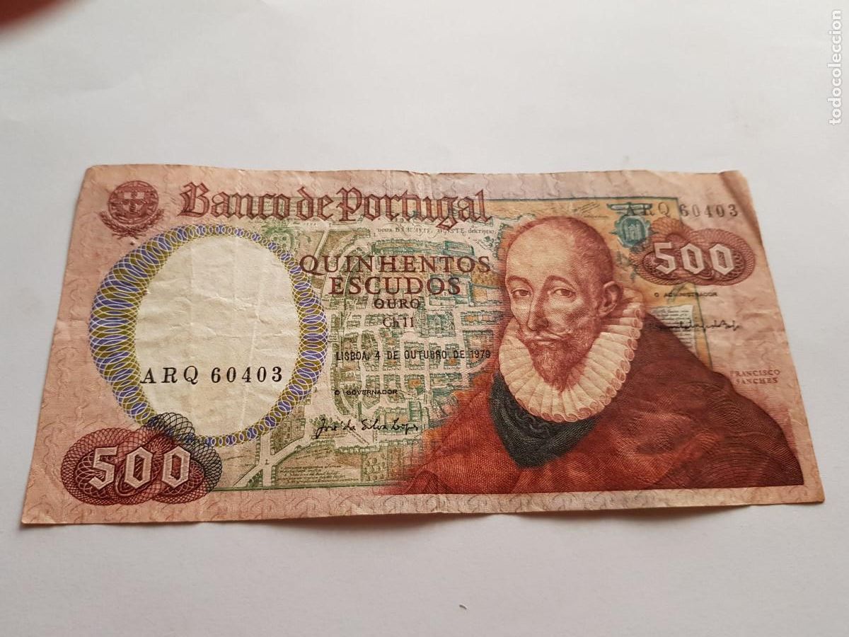 Billetes extranjeros: PORTUGAL 500 ESCUDOS-1979