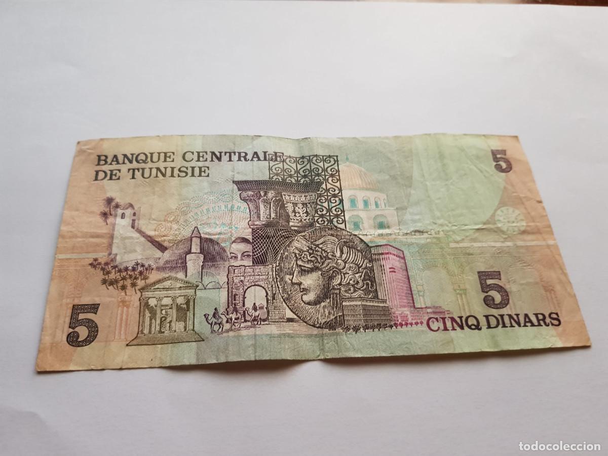 Billetes extranjeros: TUNEZ- 5 DINARS-1973 - Foto 2