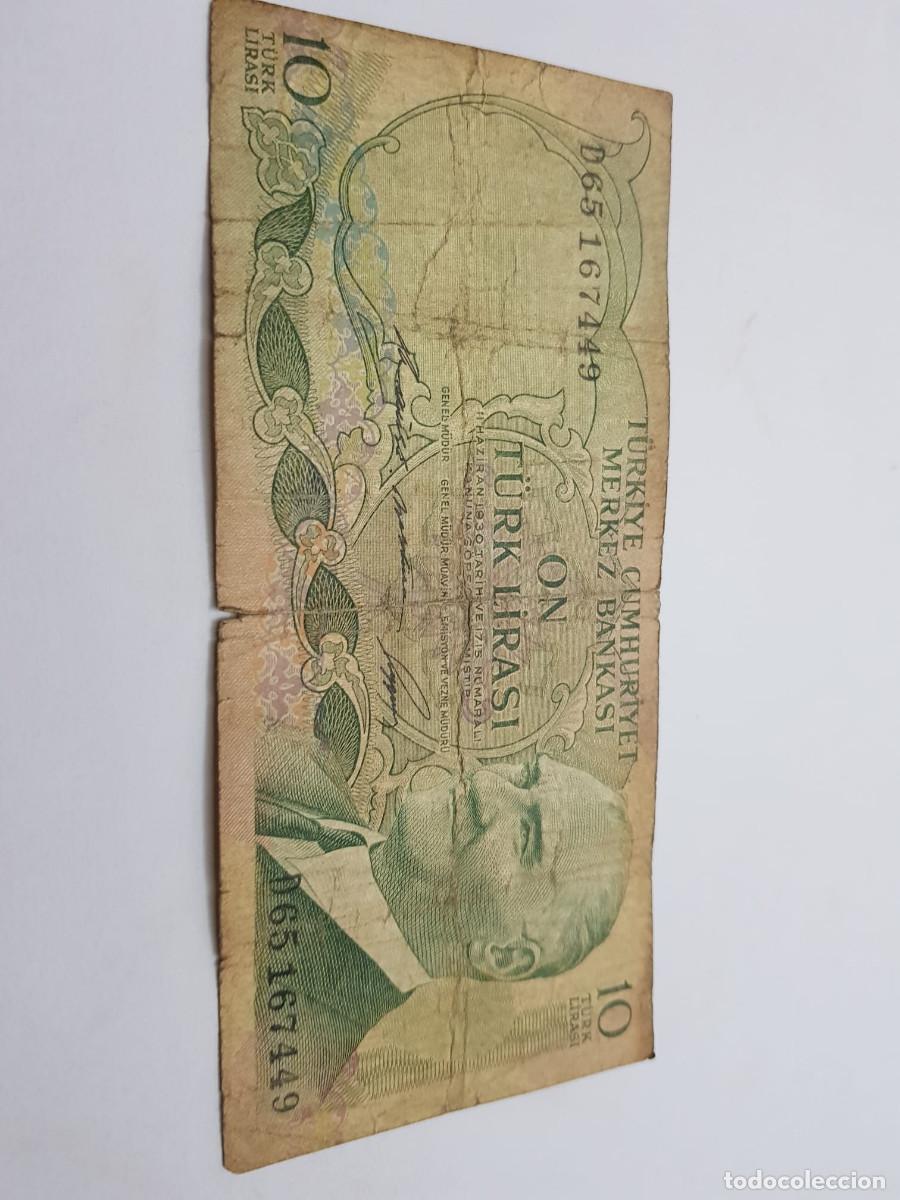 Billetes extranjeros: TURQUIA-10 LIRAS-1930
