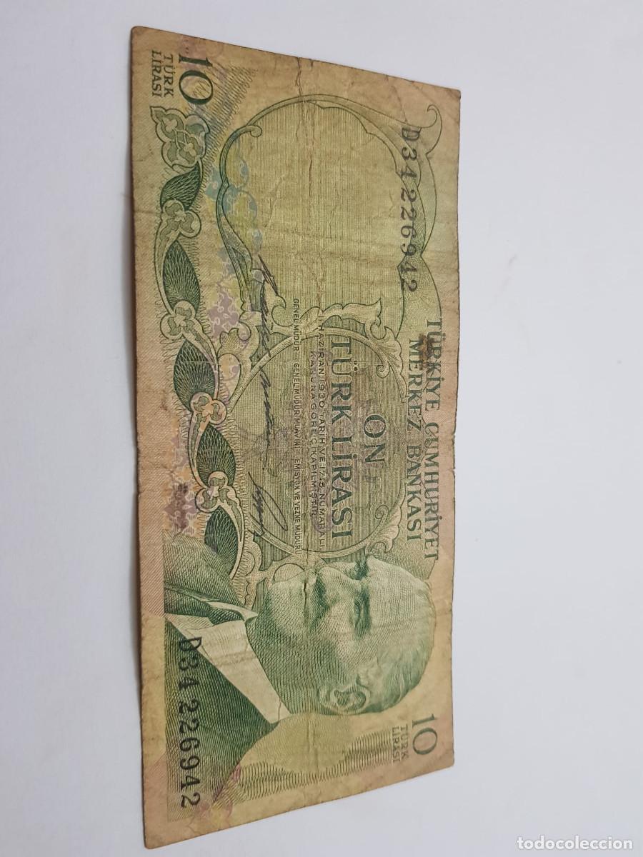 Billetes extranjeros: TURQUIA-10 LIRAS-1930