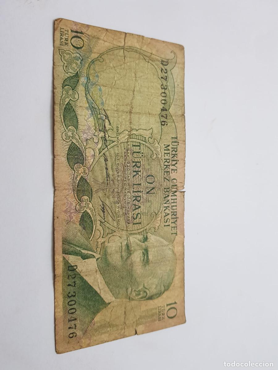 Billetes extranjeros: TURQUIA-10 LIRAS-1930