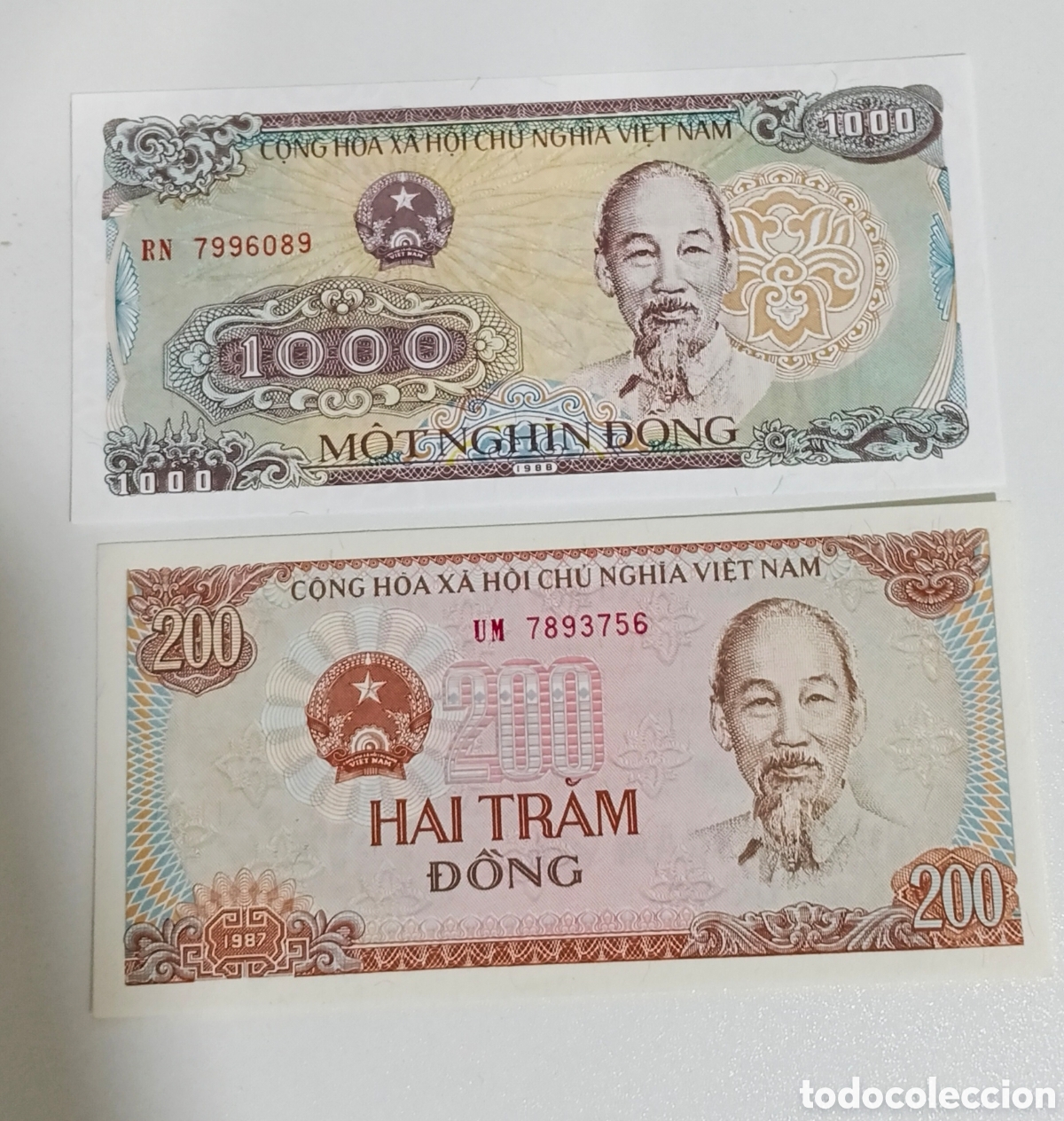 Billetes extranjeros: 2 Billete Vietnam sin circular originales %