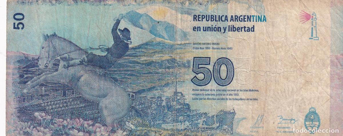 Billetes extranjeros: CRBX3386 BILLETE ARGENTINA 50 PESOS USADO