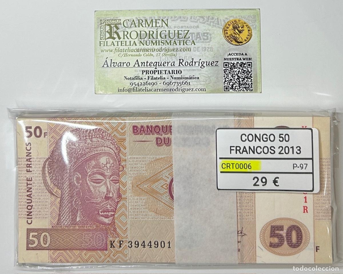 Billetes extranjeros: CRT0006 TACO 100 BILLETES CONGO 50 FRANCOS 2013 P-97