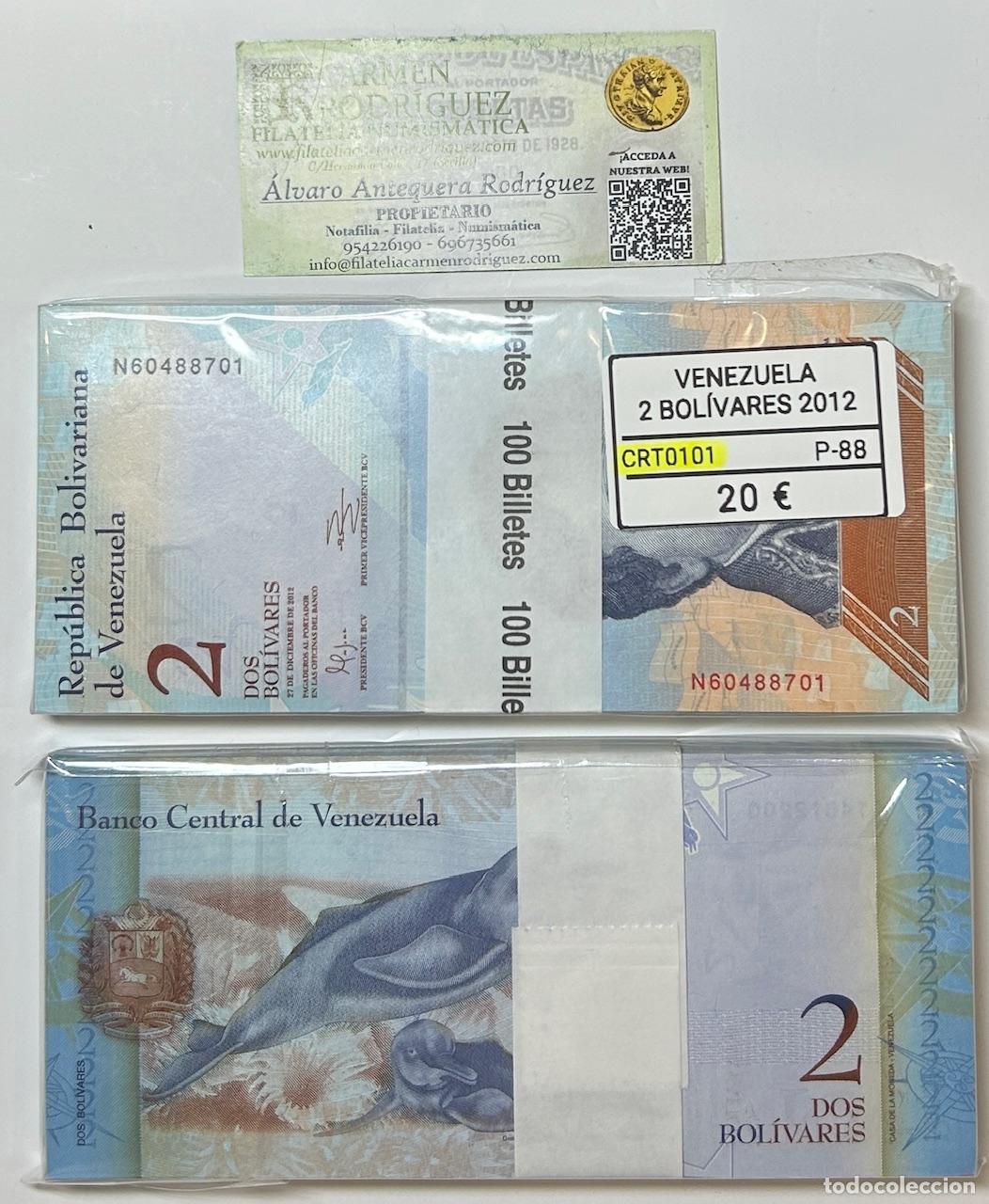 Billetes extranjeros: CRT0101 TACO 100 BILLETES VENEZUELA 2 BOLIVARES 2012 P-88