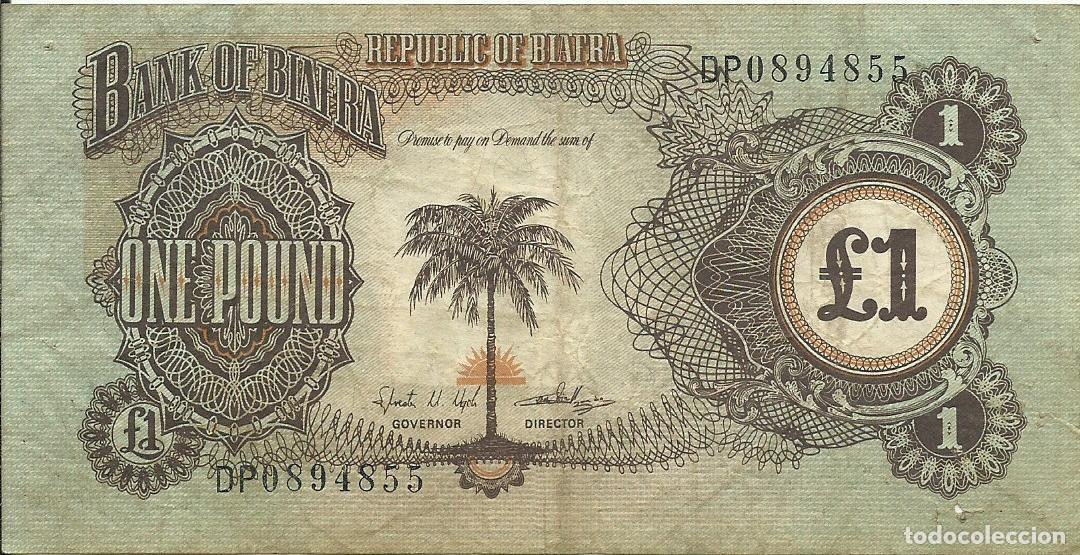Billetes extranjeros: BIAFRA - 1 LIBRA - 1969 - DP 0894855 - FOTOS