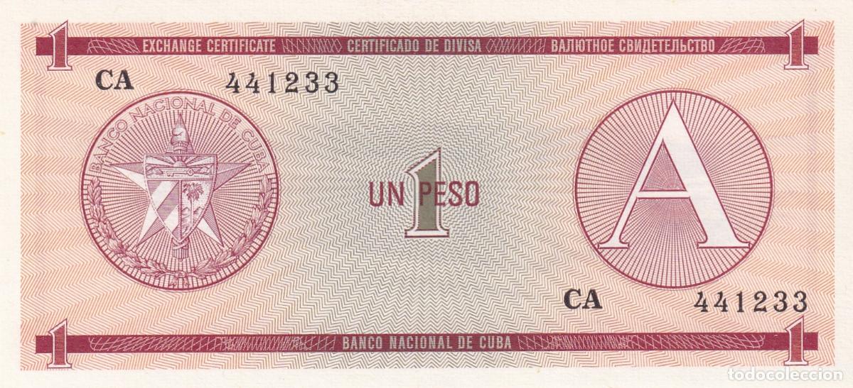 Billetes extranjeros: CRBX1361 BILLETE CUBA 1 PESO SERIE A SIN CIRCULAR
