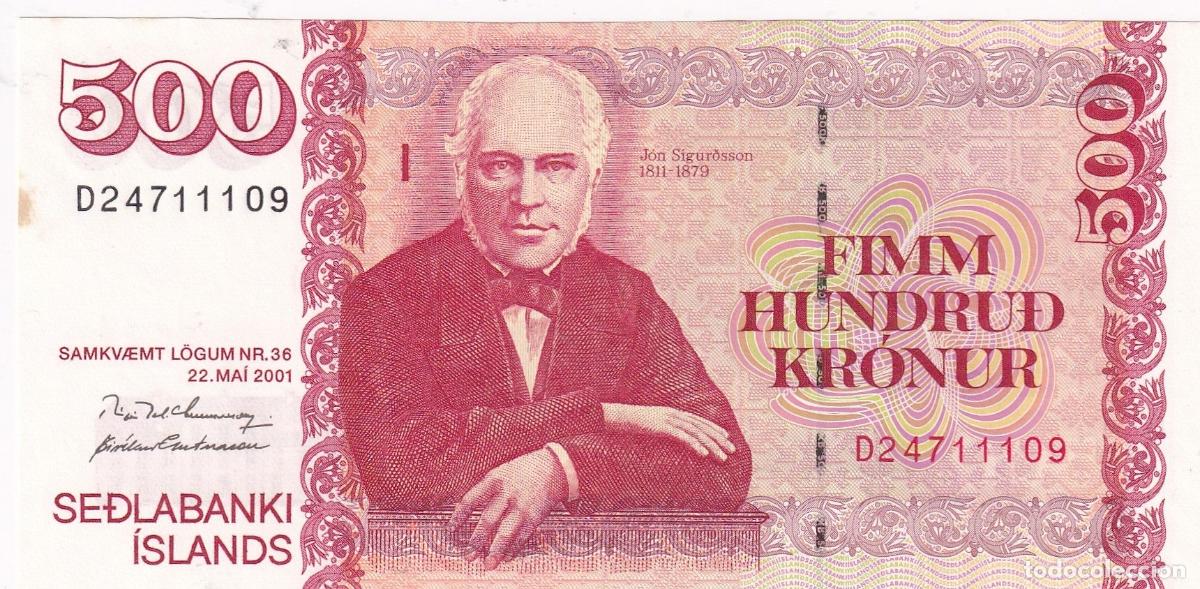 Billetes extranjeros: CRBX1681 BILLETE ISLANDIA 500 KRONUR 2001 SIN CIRCULAR