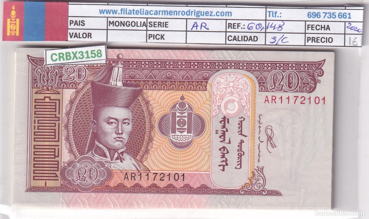 Billetes extranjeros: CRBX3158 BILLETE MONGOLIA 20 TUGRIK 2020 SIN CIRCULAR