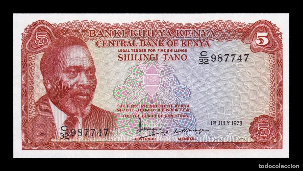 Billetes extranjeros: Kenia 5 Shillings Jomo Kenyatta 1978 Pick 15 Sc Unc