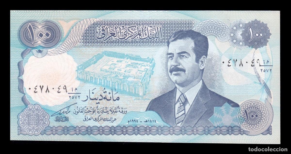 Billetes extranjeros: Irak 100 Dinares Saddam Hussein 1994 Pick 84 Sc Unc