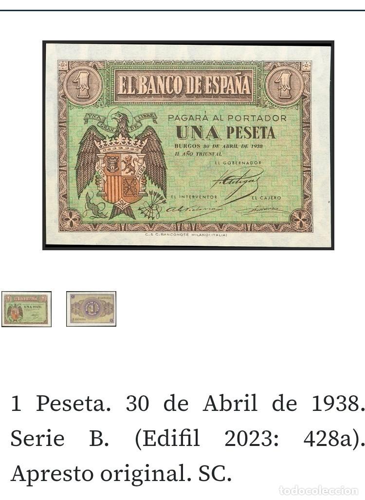 Billetes extranjeros: 1 PTA. 12 DE OCTUBRE 1937. SERIE B SC