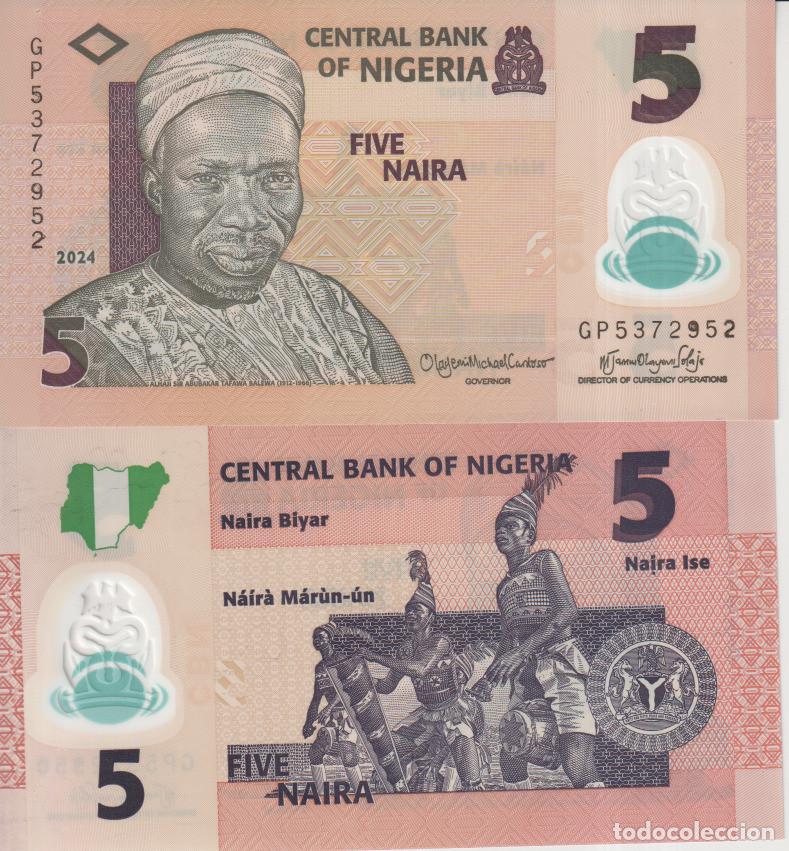 Billetes extranjeros: Nigeria 5 Naira del 2025 Pick 38 SC/UNC