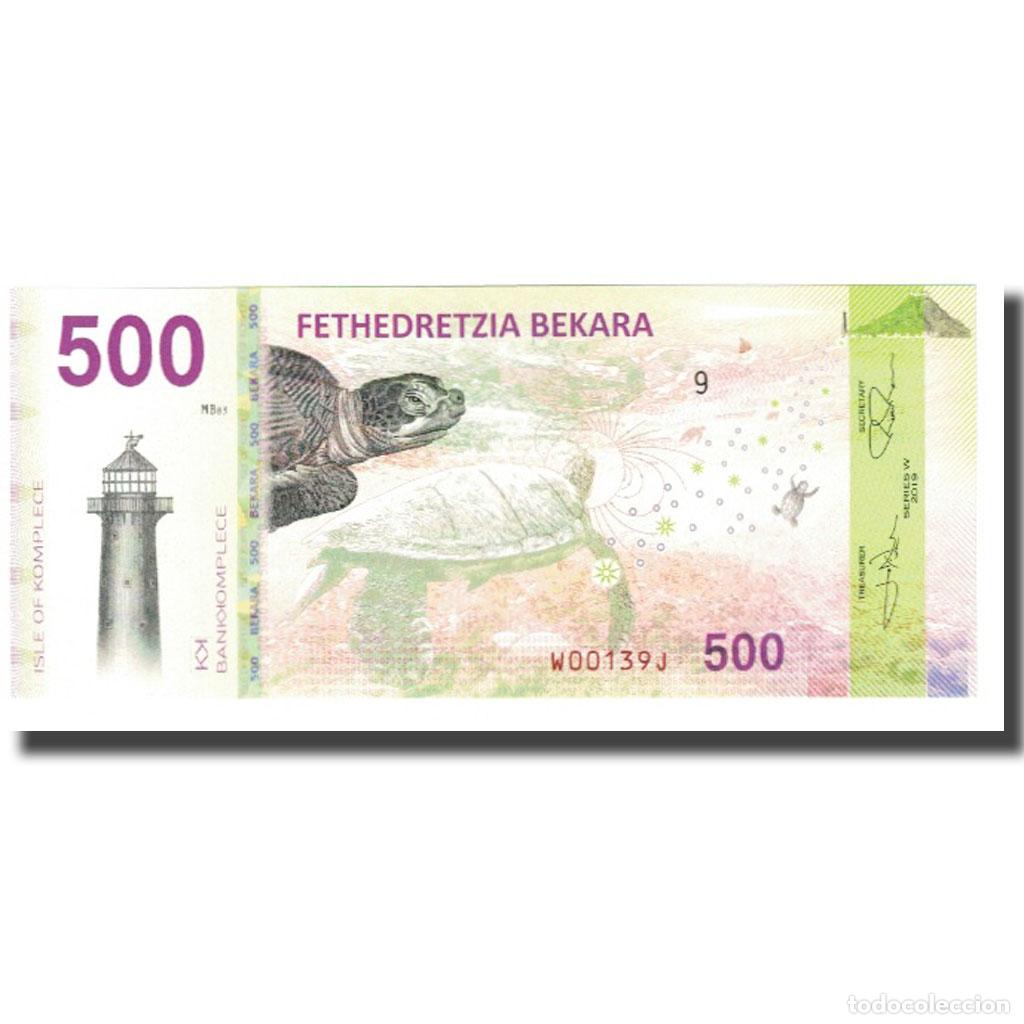 Billetes extranjeros: [#619479] Billete, Tourist Banknote, 2019, Estados Unidos, ISLE OF KOMPLECE 500 BEKARA