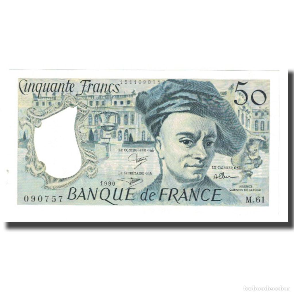 Billetes extranjeros: [#176013] Francia, 50 Francs, Quentin de La Tour, 1990, STROHL TRONCHE DENTAUD, SC