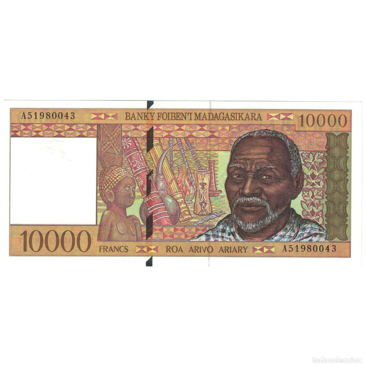 Billetes extranjeros: [#192369] Billete, 10,000 Francs = 2000 Ariary, Madagascar, KM:79b, UNC