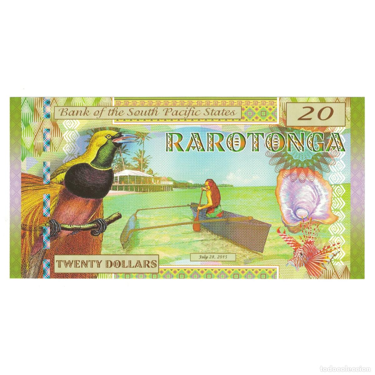 Billetes extranjeros: [#243574] Billete, 20 Dollars, 2015, Estados Unidos, 2015-07-28, RAROTONGA PACIFIC STATES