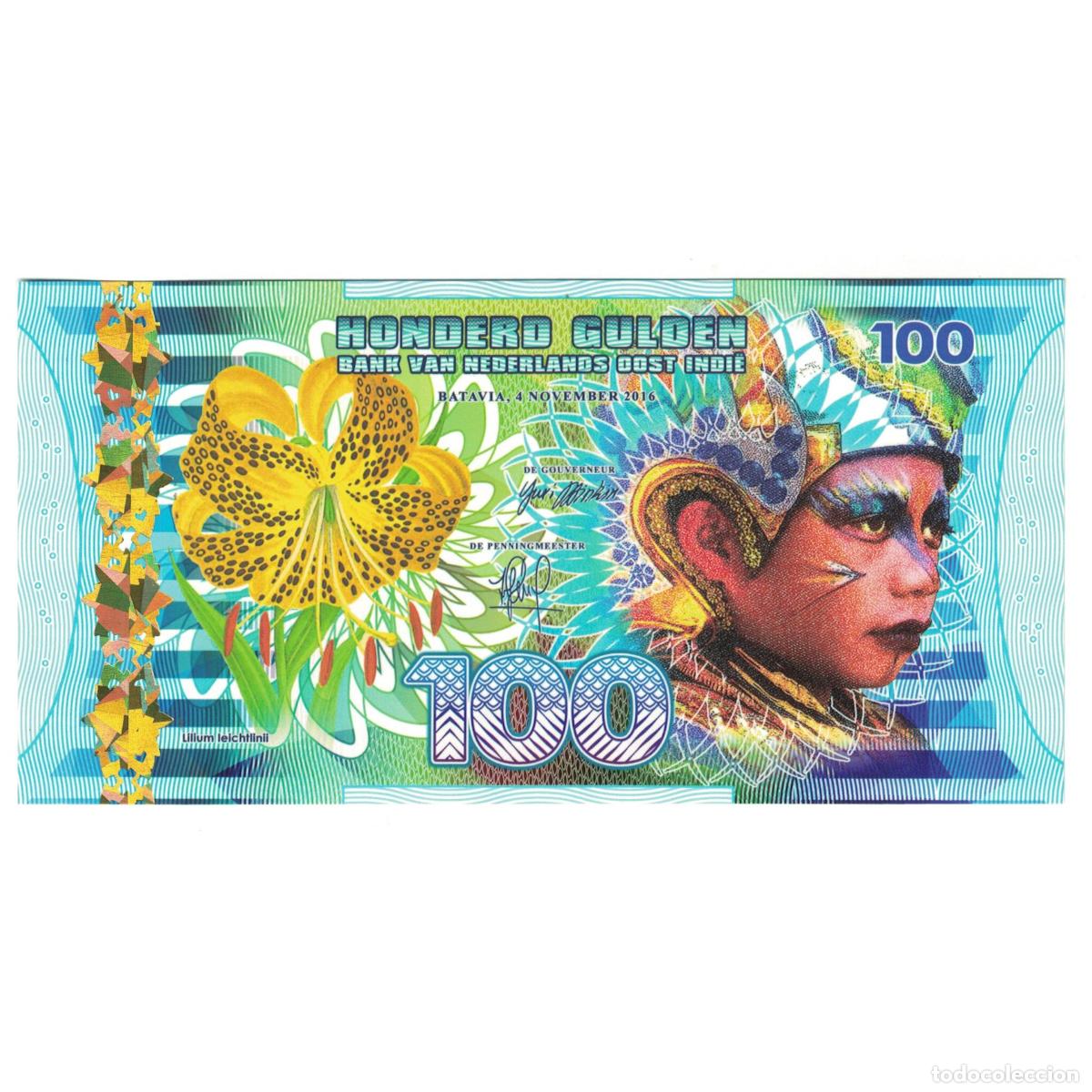 Billetes extranjeros: [#243609] Billete, 100 Gulden, 2016, Pa&iacute;ses Bajos, 2016-11-04, OOST INDIES, UNC