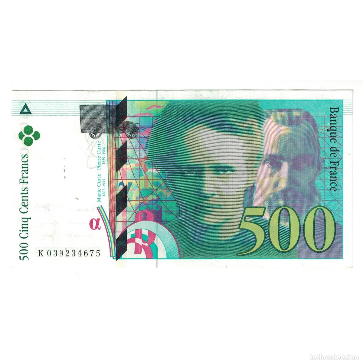 Billetes extranjeros: [#244588] Francia, 500 Francs, Pierre et Marie Curie, 1998, K 039234675, SC, Fayette:76.4