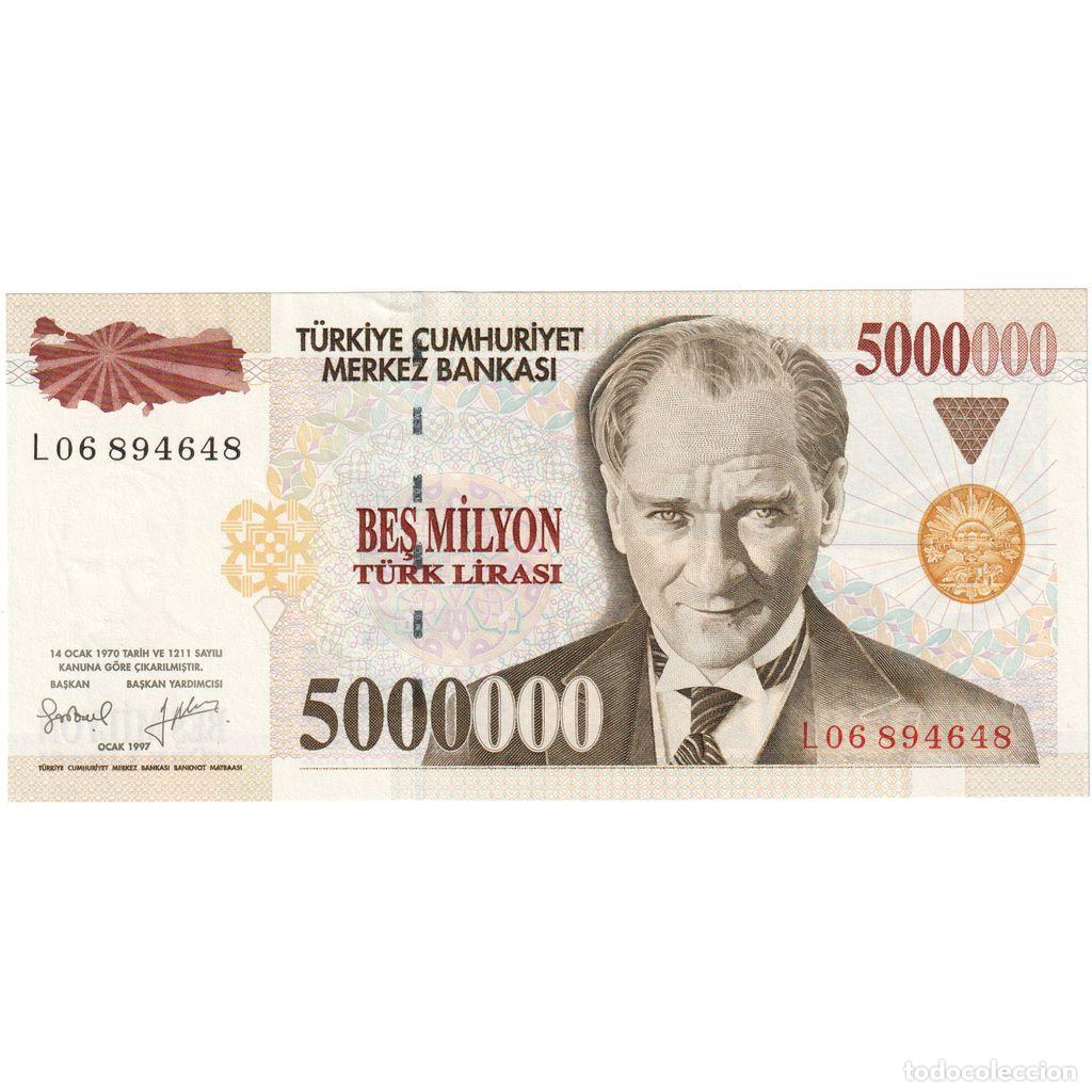 Billetes extranjeros: [#232209] Billete, 5,000,000 Lira, 1970, Turqu&iacute;a, 1970-01-14, KM:210, SC