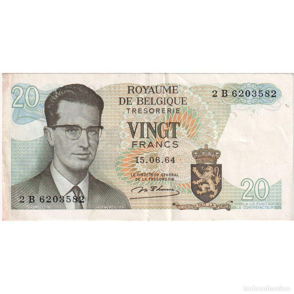 Billetes extranjeros: [#1515740] B&eacute;lgica, 20 Francs, 1964-06-15, MBC+