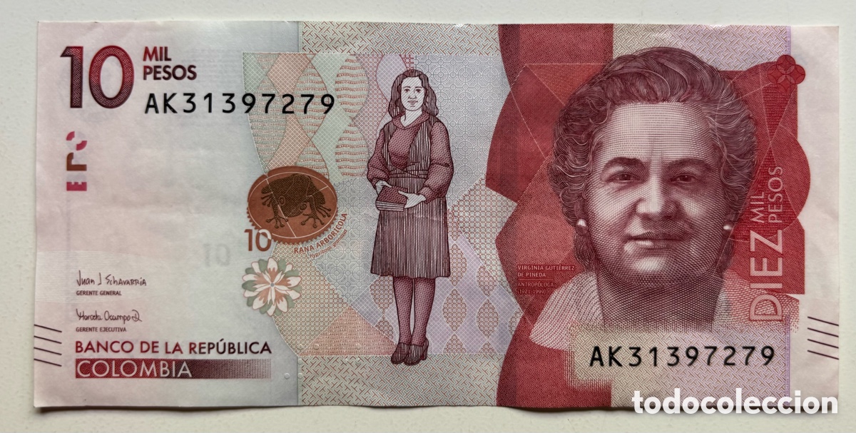 Billetes extranjeros: Billete COLOMBIA 10000 Pesos 2020