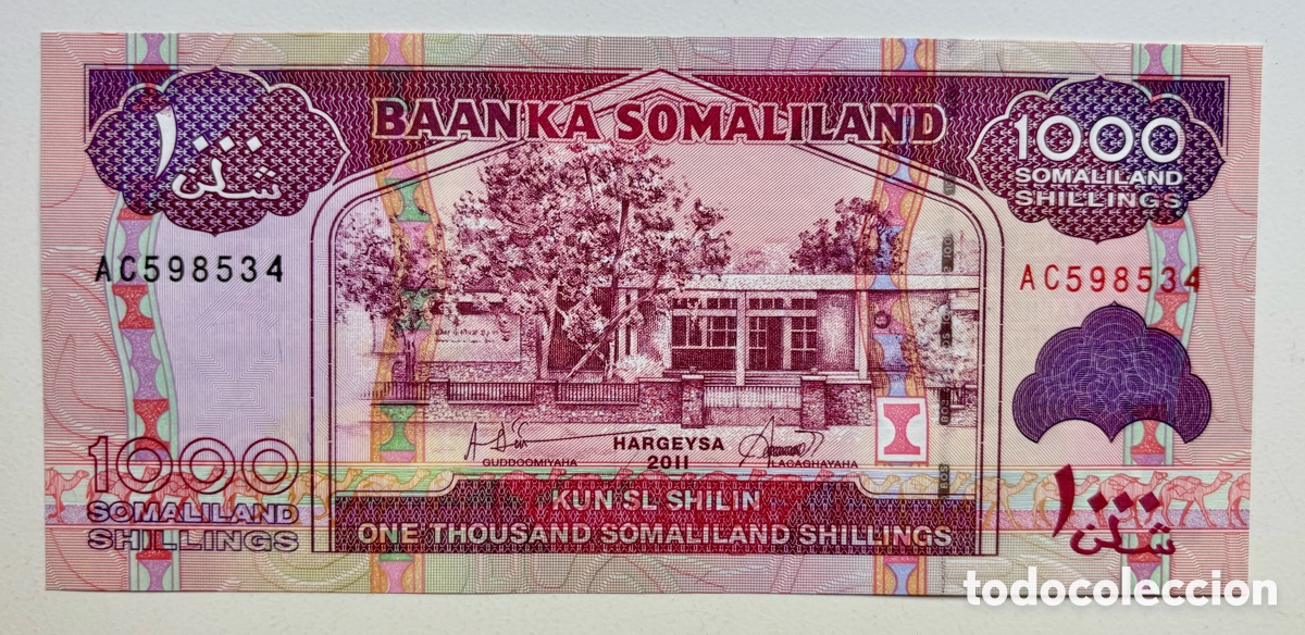 Billetes extranjeros: Billete SOMALILANDIA 1000 Chelines 2011 SC. Somaliland Shillings