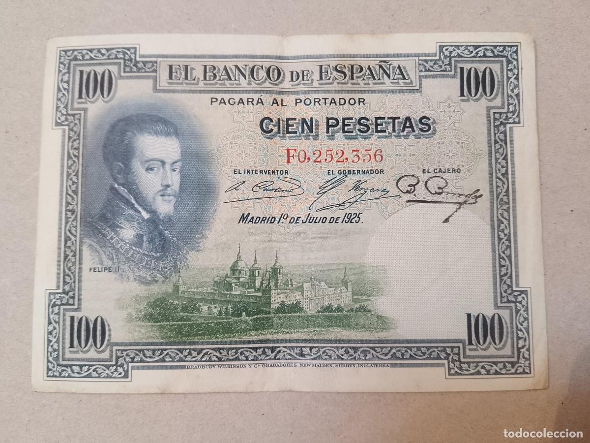 Billetes extranjeros: 100 peseta 1925 Felipe II